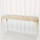 Alex Hair-on Hide Bench with Brass Legs