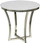 Nuevo Living Aurora Side Table Stainless Steel And A Round White Marble Top
