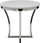 Nuevo Living Aurora Side Table Stainless Steel And A Round White Marble Top