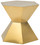 Hexa Tapered Side Table Brushed Gold