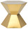 Hexa Tapered Side Table Brushed Gold