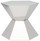 Hexa Tapered Side Table Polished Stainless Steel