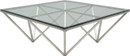 Nuevo Origami Coffee Table  Brushed Stainless Steel