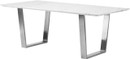 Catrine Dining Table White Stainless Steel