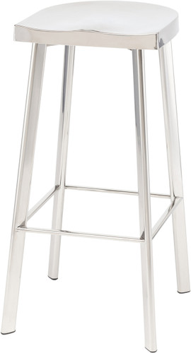 Icon Bar Stool Polished Stainless Steel