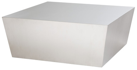 Cube Coffee Table Brushed Stainless Steel