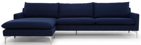 Anders Sectional Sofa Navy Blue