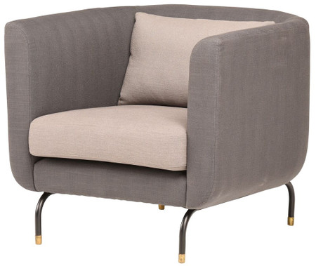Gabriel Single Seater Pewter Grey With Charcoal Grey 