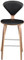 Satine Leather Counter Stool Black Leather