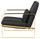 Leonardo Lounger Black Brushed Gold