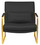 Leonardo Lounger Black Brushed Gold