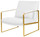 Leonardo Lounger White Brushed Gold