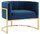 Chandler Navy Chair With Gold Base