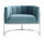 Chandler Sea Blue Chair With Silver Base
