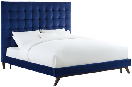 Genesis Navy Velvet Bed