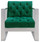 Charlemagne Green Velvet Chair