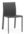 Alexis Gray Leather Dining Chair