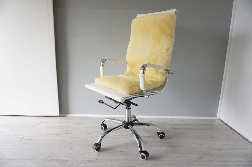 Genuine Sheepskin Office Chair Cushion Sheepskin Chair Cushion Sheepskin Sheepskin Office Decor Sheepskin Office Seat Back Chair Pad