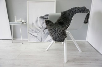 Genuine - Exclusive Swedish Gotland Sheepskin Rug - Soft Curly Wool - Natural Grey | Silver | Ash Mix - SG 178