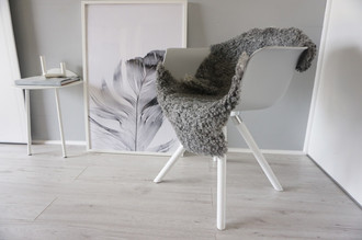 Genuine - Exclusive Swedish Gotland Sheepskin Rug - Soft Curly Wool - Natural Grey | Silver | Ash Mix - SG 187