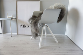 Genuine - Rare Breed Scandinavian Pelssau Sheepskin Rug - Extremely Soft Silky Wool - Silver | Grey | Ash | Brown Mix - SS 96