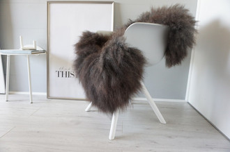 Genuine - Rare Breed Scandinavian Pelssau Sheepskin Rug - Extremely Soft Silky Wool - Silver | Grey | Ash | Brown Mix - SS 100