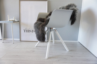 Genuine - Rare Breed Scandinavian Pelssau Sheepskin Rug - Extremely Soft Silky Wool - Silver | Grey | Ash | Brown Mix - SS 137