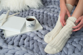 Genuine luxurious Handmade Unisex Alpaca Wool Socks | Wool Slipper Socks | Extra Warm Winter Socks | Bed Socks | 35% Alpaca Fleece Socks