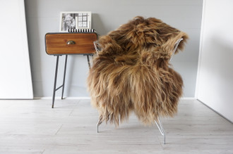 Genuine Icelandic Sheepskin Rug | Sheepskin Hide | Icelandic Sheepskin | Long Wool Rug | Natural Colour | Rare Breed  SIR54
