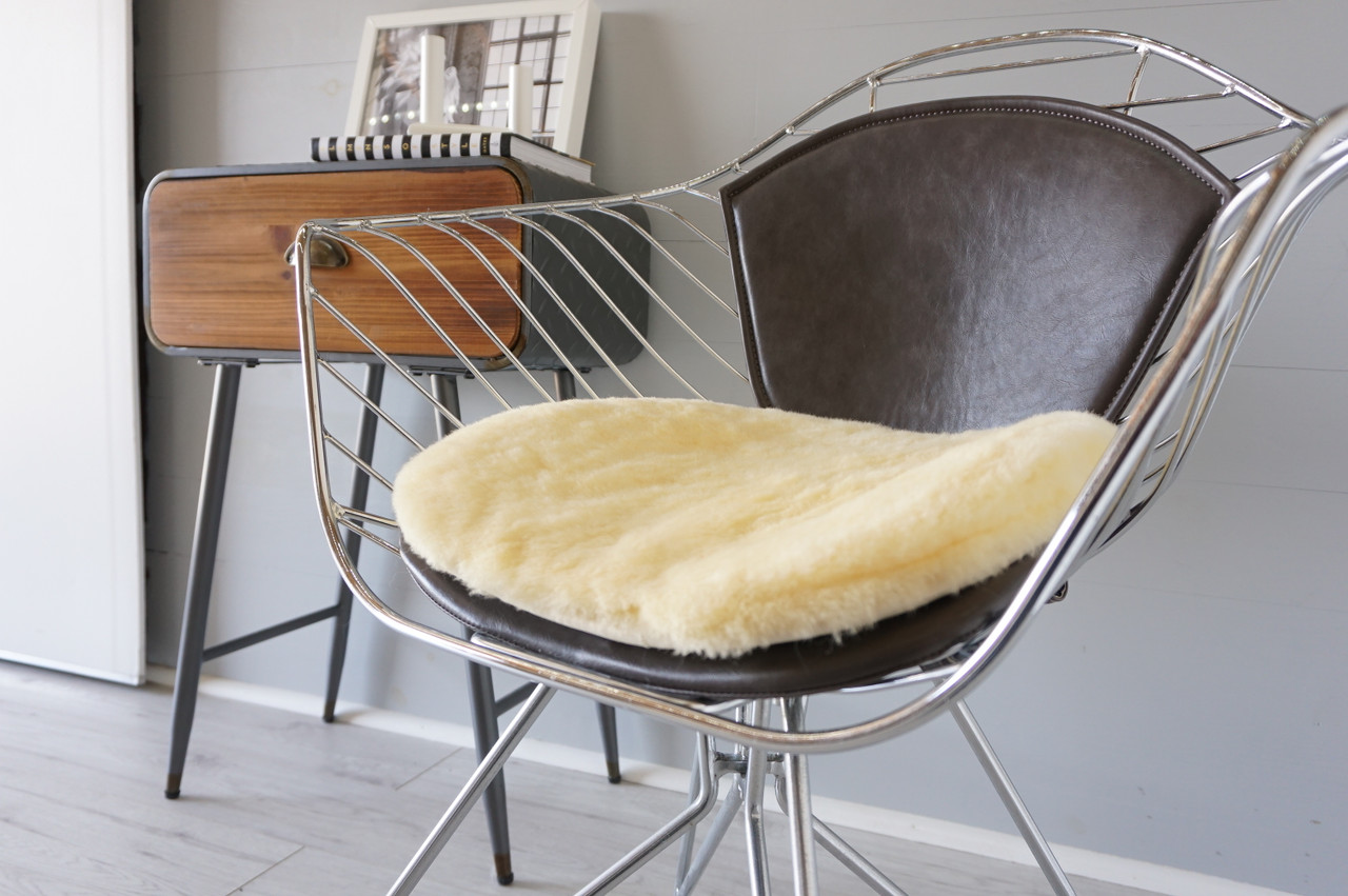 Taupe Sheepskin Seat Pad , Luxury Sheepskin Cushion, Seat Pad, Genuine  Sheepskin Chair Cushion, Office Chair , Home Office 