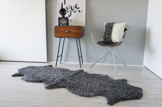 Copy of Genuine Rare Luxury Gotland Double Sheepskin Rug With Matching Cushion Set | Sheepskin Throw | Natural Sheepskin Rug | Curly Soft Wool Rug GDC1