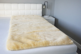 100% Genuine medical rectangular sheepskin bed pad - mat - underlay mattress