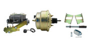 GMFS3-205-  1965-1968 GM Full Size (Impala, Bel Air) 8" Dual Zinc Booster Conversion Kit w/ Cast Iron Master Cylinder Left Mount Disc/ Drum Proportioning Valve Kit