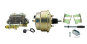 GMFS2-204-  1959-1964 GM Full Size (Impala, Bel Air) 8" Dual Zinc Booster Conversion Kit w/ Cast Iron Master Cylinder Bottom Mount Disc/ Drum Proportioning Valve Kit