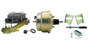 GMFS2-205-  1959-1964 GM Full Size (Impala, Bel Air) 8" Dual Zinc Booster Conversion Kit w/ Cast Iron Master Cylinder Left Mount Disc/ Drum Proportioning Valve Kit