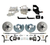 DBK6272-MP-306  1962-1972 Mopar B & E Body Standard Front Disc Brake Conversion Kit ( Charger, Challenger, Coronet) w/ 8" Dual Chrome Booster Conversion Kit w/ Flat Top Chrome Master Cylinder & Left Mount Proportioning Valve Kit