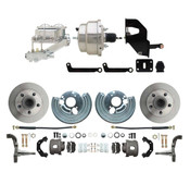 DBK6272-MP-307  1962-1972 Mopar B & E Body Standard Front Disc Brake Conversion Kit ( Charger, Challenger, Coronet) w/ 8" Dual Chrome Booster Conversion Kit w/ Dual Bail Chrome Master Cylinder & Left Mount Proportioning Valve Kit