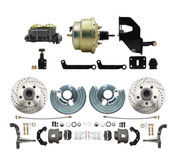 DBK6272LX-MP-203  1962-1972 Mopar B & E Body  Front Disc Brake Conversion Kit w/ Drilled & Slotted Rotors ( Charger, Challenger, Coronet) w/ 8" Dual Zinc Booster Conversion Kit w/ Adjustable Proportioning Valve