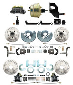 DBK6272834LX-MP-208 1962-2 Mopar B & E Body Front & Rear Disc Brake Conversion Kit w/ Drilled & Slotted Rotors ( Charger, Challenger, Coronet) w/ 8" Dual Zinc Booster Conversion Kit w/ Adjustable Valve