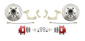 DBK5558LXR  1955-1958 GM Full Size High Performance Disc Brake Conversion Kit Red Calipers (Impala, Bel Air, Biscayne)
