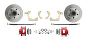 DBK6568-R  - 1965-1968 Full Size Chevy Complete Disc Brake Conversion Kit w/ Powder Coated Red Calipers
