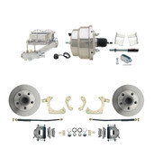 DBK5964-GMFS2-311  - 1959-1964 GM Full Size Front Disc Brake Kit (Impala, Bel Air, Biscayne) & 8" Dual Chrome Booster Conversion Kit w/ Chrome Master Cylinder Left Mount Disc/ Drum Proportioning Valve Kit