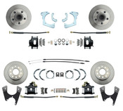 DBK59641012FS-B  - 1959-1964 Full Size Chevy Complete Front & Rear Disc Brake Conversion Kit w/ Powder Coated Black Calipers