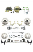 DBK59641012FSLX-GMFS2-210  - 1959-1964 GM Full Size Disc Brake Kit Drilled/Slotted Rotors (Impala, Bel Air, Biscayne) & 8" Dual Zinc Booster Conversion Kit w/ Cast Iron Master Cylinder Bottom Mount Disc/ Drum Proportioning Valve Kit