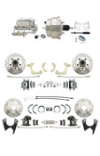 DBK59641012FSLX-GMFS2-330  - 1959-1964 GM Full Size Disc Brake Kit Drilled/Slotted Rotors (Impala, Bel Air, Biscayne) & 8" Dual Chrome Booster Conversion Kit w/ Chrome Master Cylinder Bottom Mount Disc/ Drum Proportioning Valve Kit
