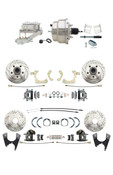 DBK59641012FSLX-GMFS2-331  - 1959-1964 GM Full Size Disc Brake Kit Drilled/Slotted Rotors (Impala, Bel Air, Biscayne) & 8" Dual Chrome Booster Conversion Kit w/ Chrome Master Cylinder Left Mount Disc/ Drum Proportioning Valve Kit