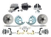 DBK6769-GM-709  - 1967-1969 F Body 1968-1974 X Body Front Power Disc Brake Conversion Kit Standard Rotors w/ 8" Dual Powder Coated Black Booster Kit