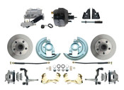 DBK6769-GM-715  - 1967-1969 F Body 1968-1974 X Body Front Power Disc Brake Conversion Kit Standard Rotors 9" Dual Powder Coated Black Booster Kit