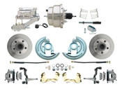 DBK6769-GM-309  - 1967-1969 F Body 1968-1974 X Body Front Power Disc Brake Conversion Kit Standard Rotors w/8" Dual Chrome Flat Top Booster Kit