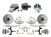 DBK6769D-GM-709  - 1967-1969 F Body 1968-1974 X Body Front Power 2" Drop Disc Brake Conversion Kit Standard Rotors w/ 8" Dual Powder Coated Black Booster Kit